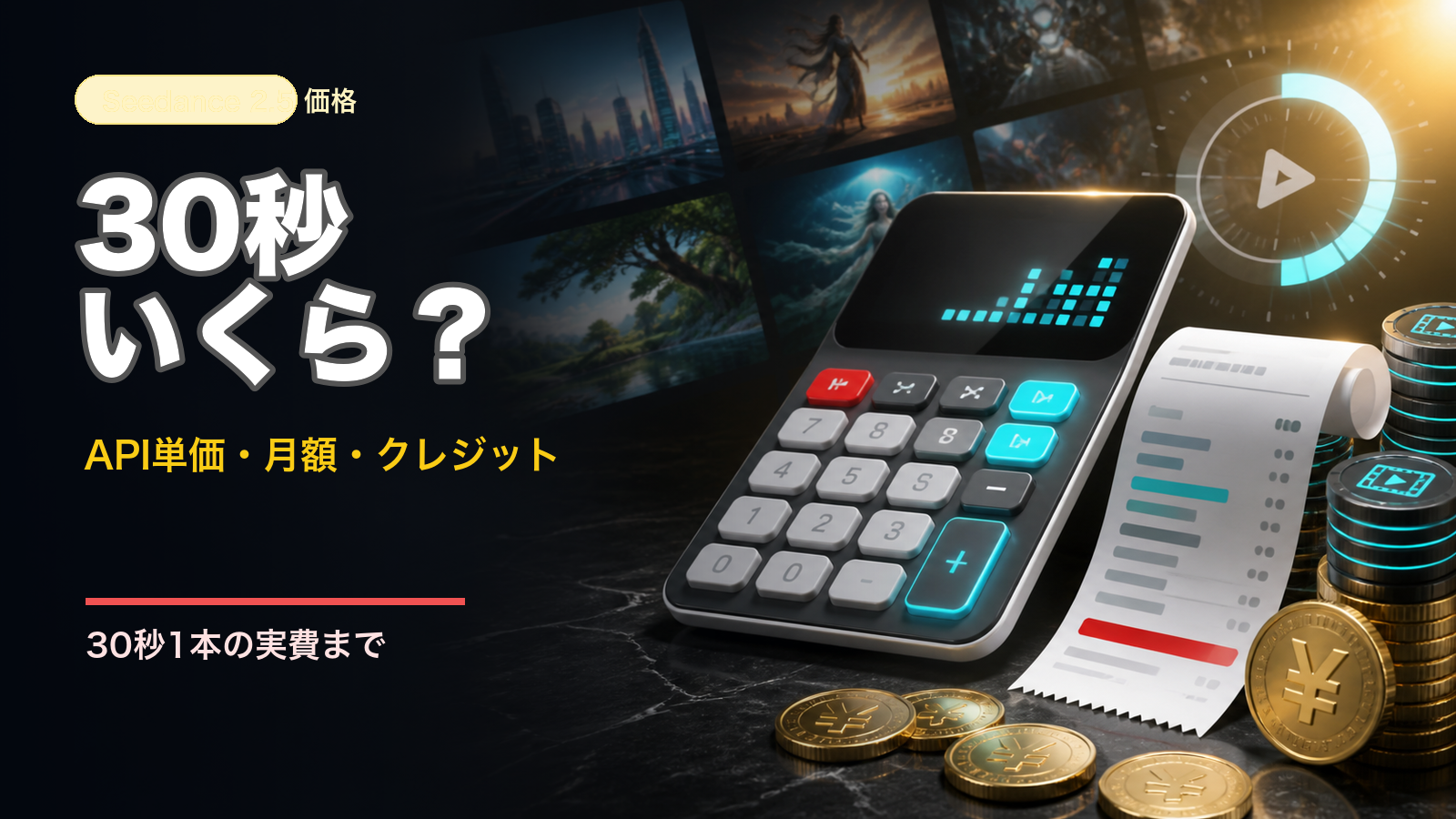 シーダンス 2.5 の価格(Price)を徹底解説【2026年8月】日本語で使える料金プラン・クレジット・公式API単価・競合比較 シーダンス 2.5 の価格(Price)を徹底解説【2026年8月】日本語で使える料金プラン・クレジット・公式API単価・競合比較